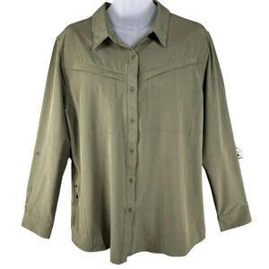 Wrangler Men's Casual Button Down Shirt - Olive Green